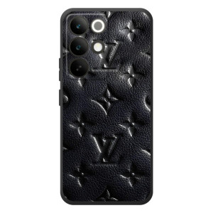 Текстурный Чехол Louis Vuitton для Реалми C85 Про – Черный ЛВ