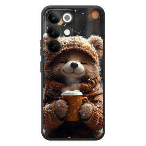 Печатный чехол «Зверята с кофе» для RealMe C85 Pro – Мишка с кофе