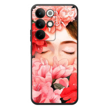 Чехлы (ART) Цветы на RealMe C85 (VPrint) (Очі в квітах)