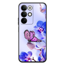 Чохли з квітами для RealMe C85 (VPrint) (Метелик на квітах)