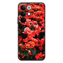Чохли з квітами для RealMe C85 (VPrint) (Квіти червоні)