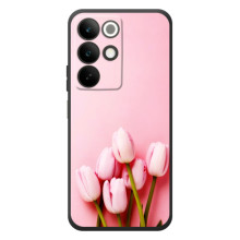 Чехлы с картинкой (Тюльпаны) на Реалми С85 – Розовые тюльпаны