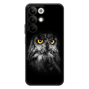 Чехлы с принтом СОВЫ для RealMe C85 – Сова на чёрном