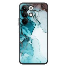 Чохол для РеалMI C85 - з принтом (Дизайнерські) (AlphaPrint) (Бірюзовий мрамор)