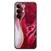 Чохол для РеалMI C85 - з принтом (Дизайнерські) (AlphaPrint) (Мрамор червоний)