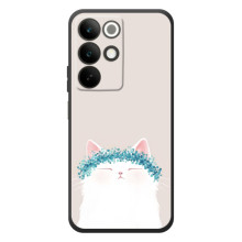 Чехол на тематику: Коты для RealMe C85 (Белый котик)