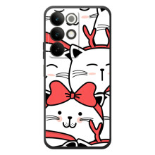 Бампер с изображением Котиков для Реалми С85 – Новогодние котики