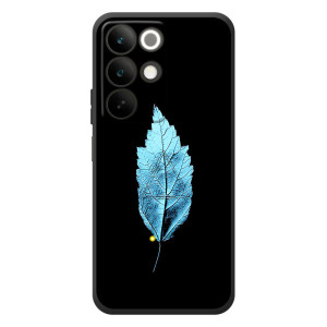 Чохол з картинками на чорному фоні для RealMe C85 – Листя