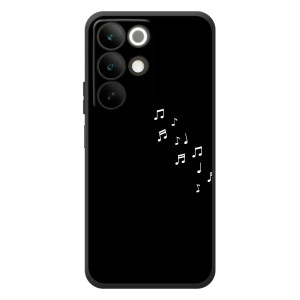 Чохол з картинками на чорному фоні для RealMe C85 – Ноти