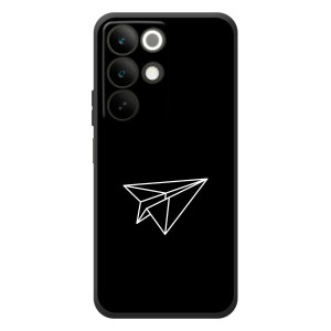 Чохол з картинками на чорному фоні для RealMe C85 – Літак