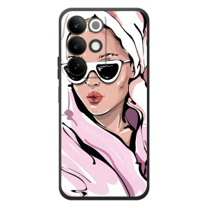 Чехол с картинкой Модные Девчонки RealMe C85 – Девушка в халате