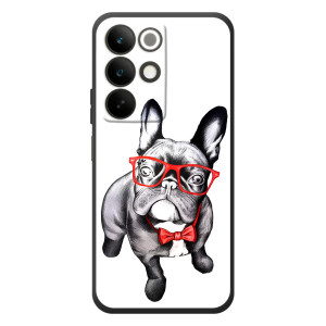 Бампер для RealMe C85 с картинкой "Песики" – В очках