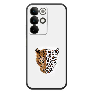 Чехол с леопардовым принтом на RealMe C85 (Леопард на белом)