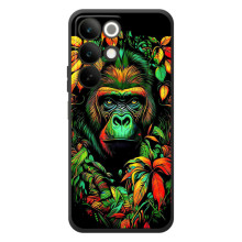Чохол з Мавпами RealMe C85 - (AlphaPrint) – Мавпа в квітах