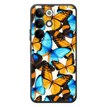 Чехол с принтом для Реалми С85 - (Прикольные) (AlphaPrint) (Яркие бабочки)