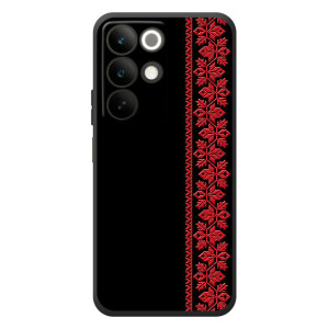 Силіконовый Чохол на RealMe C85 з картинкой Вишиванки – Вишиванка на чорному