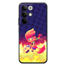 Чехол (ТПУ) с героями Бравл Старс на RealMe C85 (Пенни в огне)
