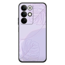 Чохол квітковий дизайн для RealMe C85 (Монстера фіолетова)