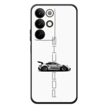 Чохол з авто Порше для RealMe C85 – білий порше