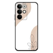 Силконовий чохол з принтом в квітах на RealMe C85 – Нюдовий дизайн