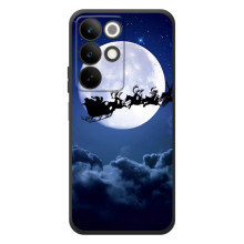 Новогодние Чехлы для Реалми С85 (VPrint) (Санта - луна)