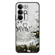 Новогодние, Праздничные Чехлы для RealMe C85 - 2024 год (Let it snow)