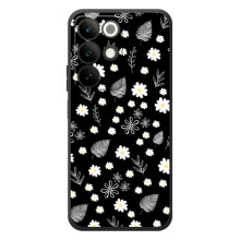 Чохли з тематикою "КВІТИ" на RealMe C85 – цвітіння на чорному