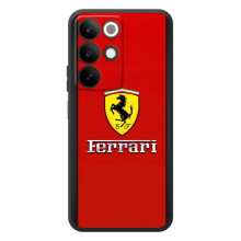 Силиконовый бампер с картинкой машины на RealMe C85 (Ferrari Logo)