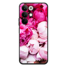 Силіконовий бампер з принтом (квіточки) на РеалМі C85 (Півонії)