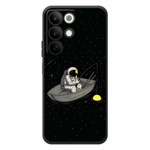 Силиконовый Чехол с принтом "Космонавты" на RealMe C85 – Космонавт на рыбалке