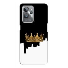 Чехол (Корона на чёрном фоне) для Реалми ГТ 2 Про – Золотая корона