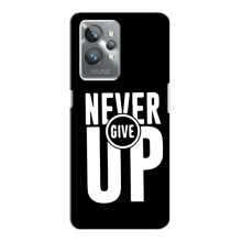 Силиконовый Чехол на Realme GT 2 Pro с картинкой Nike – Never Give UP