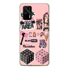 Чехлы с картинкой для Realme GT 5G – BLACK PINK коллаж