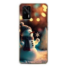 Чохли на Новий Рік Realme GT 5G (Сніговик святковий)
