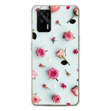 Чохли з принтом Троянд для Realme GT 5G (Різні квіти)