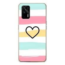 Чехлы с тематикой "Маленькие Сердечки" на Realme GT 5G (Красивое сердечко)