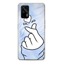 Чехлы (Знак сердечка) на Realme GT 5G – Сердечка знак
