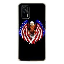 Чехол Флаг USA для Realme GT 5G – Крылья США
