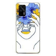 Чохол на Realme GT 5G (Український дизайн) (Українка на всю голову)