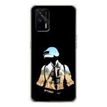 Силиконовый чехол с картинкой "Герой Pubg" на Realme GT 5G (Пубг мен)