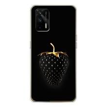 Чехол с изображением  вкусной еды для Realme GT 5G – Чёрная клубника