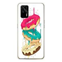 Чехол с изображением  вкусной еды для Realme GT 5G – Сочные пончики