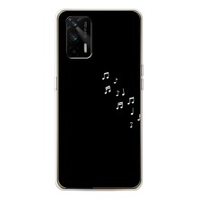 Чохол з картинками на чорному фоні для Realme GT 5G – Ноти