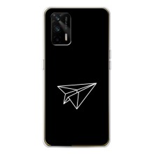 Чохол з картинками на чорному фоні для Realme GT 5G – Літак