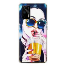 Чохол з картинкою Модні Дівчата Realme GT 5G (Дівчина з коктейлем)