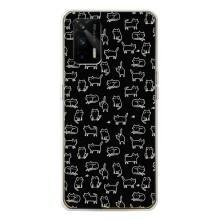 Чехол с принтом для Realme GT 5G (AlphaPrint) Модные коты