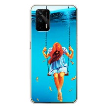 Чохол Стильні дівчата на Realme GT 5G (Дівчина на гойдалці)