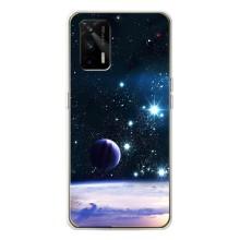 Чехол (ТПУ) с планетами на Realme GT 5G – Космический вид