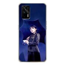 Чохли Венсдей на Realme GT 5G Уенсдей (AlphaPrint) (Венздей з парасолькою)