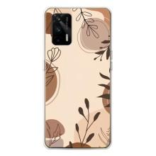 Чехол с цветочным принтом на ДжиТи 5Джи (Коричневые цветы)